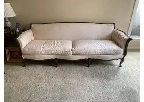 Antique Long Couch and Loveseat